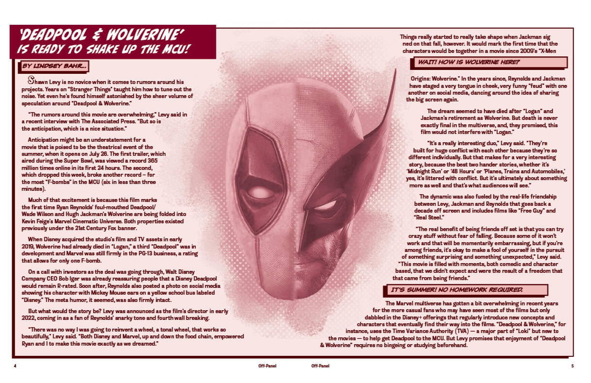 Off-Panel! Newsletter Concept (Page 4-5)