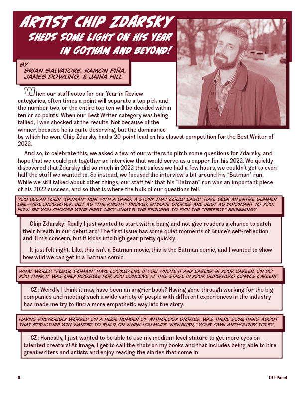 Off-Panel! Newsletter Concept