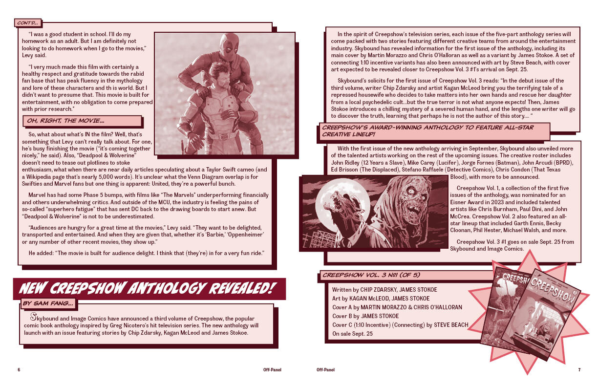 Off-Panel! Newsletter Concept