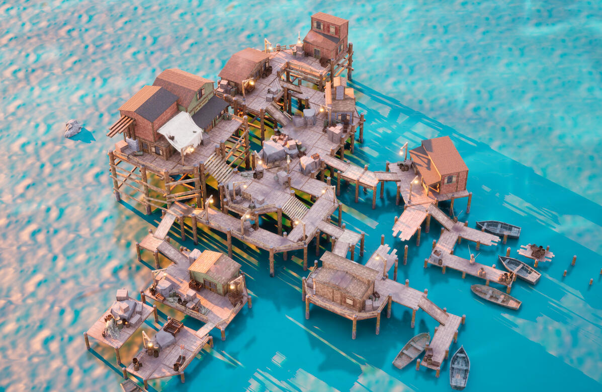 3D Environment - Sea Town