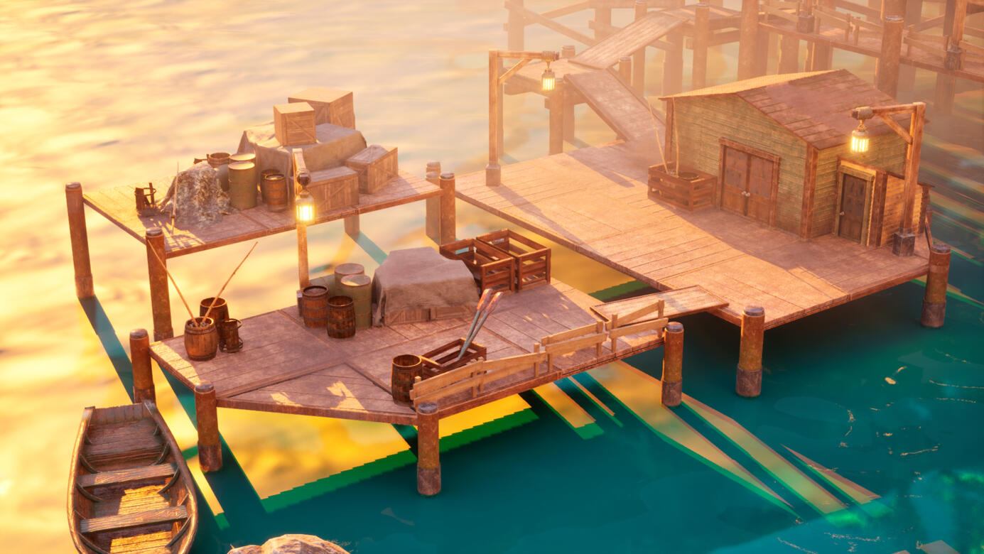 3D Environment - Sea Town
